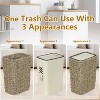 Vynxaria Boho Trash Can with Lid, 2.6 Gallon Rattan Waste Basket with Press Top, Slim Wicker Hamper for Bathroom, Kitchen, Living Room, Bedroom - 3 of 4