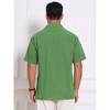 INSPIRE CHIC Men's Camp Collar Chest Pocket Button Down Short Sleeve Cotton Shirts - 3 of 4