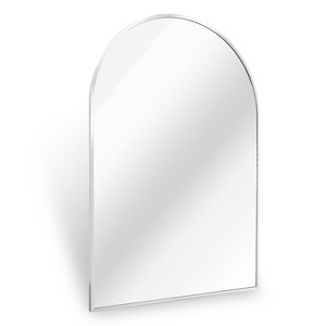 Okak Minimalism Arched Bathroom Mirror, Vanity Mirror with Aluminum Frame, Arched Mirror for Bathroom, Living Room, Bedroom - 1 of 4