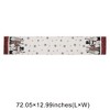 Unique Bargains Christmas Table Runner Rectangular Snowman Dwarf Linen Red Black White 72"x13" 1 Pc - 3 of 4