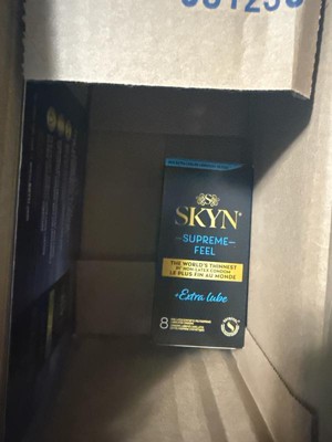 SKYN Supreme Feel + Extra Lube Non-Latex Lubricated Condoms - 8ct : Target