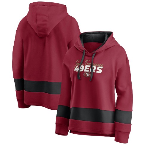 NFL San Francisco 49ers Women's Halftime Adjustment Long Sleeve Fleece  Hooded Sweatshirt - S