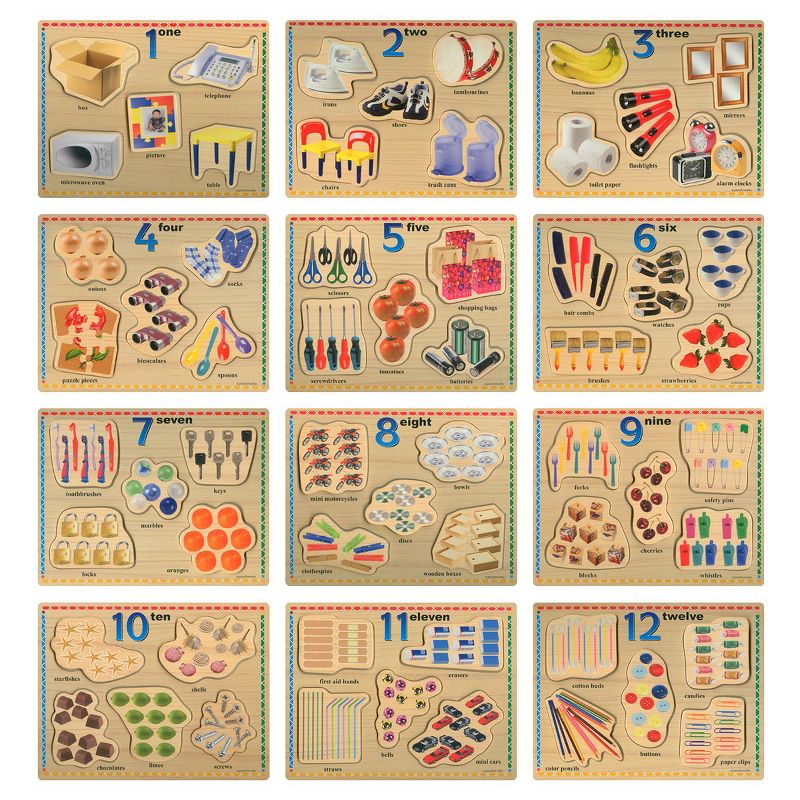 Puzzleworks Number Puzzles  - Set of 12, 1 of 7