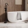 Freestanding Bathtub Faucet, Floor Mount Tub Filler with Hand Shower, 360° Swivel Spout, Single Handle Bathroom Tub Faucet for Cleaning, Bathing - 3 of 4