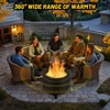 Garvee 26 Inch Outdoor Fire Pit with Removable Ash Pan and Fire Poker, Carbon Steel Firepit for Camping, Picnic, Backyard, Black - 4 of 4
