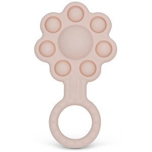 Silicone Baby Pop-it Flower Rattle - Engage Your Baby's Senses with Vibrant Colors and Popping Delight with Sensory Teething Fun (MultiColor) - 1 of 4