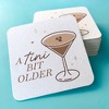 Big Dot of Happiness 25 Ct Espresso A Tini Bit Older Drink Coasters, 4-Inch Disposable Square Paper Coasters for Coffee Martini Birthday Party - 2 of 4