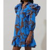 Women's Floral Ruffle Drop Waist Mini Dress - SUGARLIPS - 2 of 3