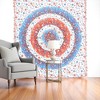 HomeRoots 88" X 84" White Blue And Red Floral Cotton Hanging Tapestry - 2 of 4