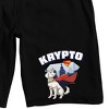 Superman Movie 2025 Krypto on Black Adult Lounge Short - 2 of 4