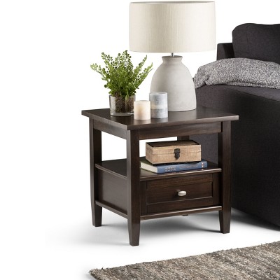 Vynxaria End Table - Tobacco Brown, 18.1" D x 20" W x 19.5" H