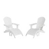 WestinTrends Tuscany HIPS Outdoor Patio Folding Adirondack Chairs with Ottomans (4-Piece Conversation Set) - 4 of 4