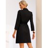 INSPIRE CHIC Women's Elegant Slit Sleeve Belted Double Breasted Work Office Blazer Dresses - 4 of 4