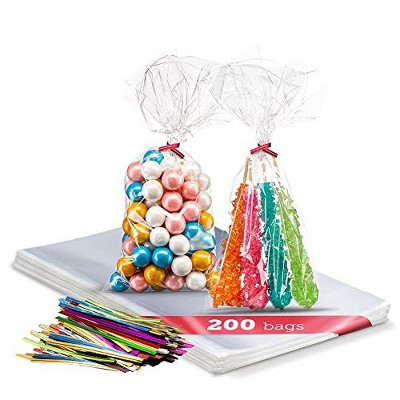 Prestee 200 Pack Clear Plastic Goodie Bags [4x9] - (pack Of 200) : Target