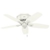42" Builder Low Profile Ceiling Fan (Includes LED Light Bulb) White - Hunter Fan: 5-Blade, Reversible Motor, Flush Mount - 2 of 4