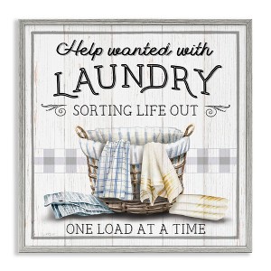 Stupell Industries Help Wanted Laundry Basket, 12" x 12" - 1 of 4