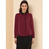 Allegra K Women's Vintage Button Down Contrast Peter Pan Collar Office Work Blouse - 3 of 4