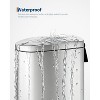 Slim Stainless Steel Trash Can 10L - Space-Saving Rectangular Design, Removable Inner Bucket, Soft-Close Lid - For Kitchen, Bathroom and Office - 2 of 4