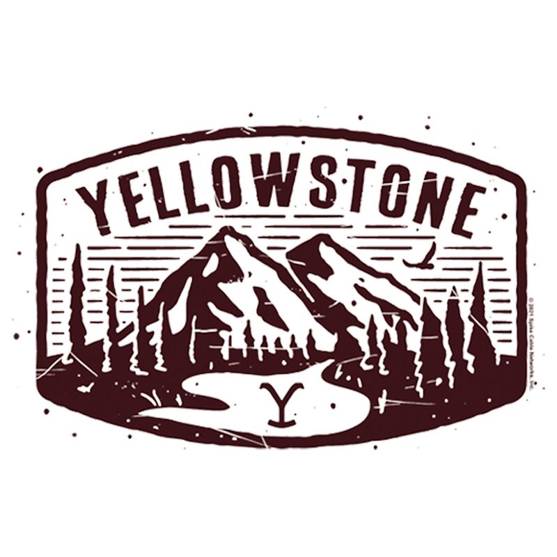 Juniors Womens Yellowstone Brown Dutton Ranch Montana Landscape Scenery T-Shirt, 2 of 5