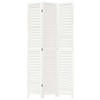 vidaXL Room Divider 3 Panels White Solid Wood Paulownia - 4 of 4