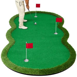 Golf Putting Green Mat 10x5ft, Indoor Outdoor Practice Putting Mat