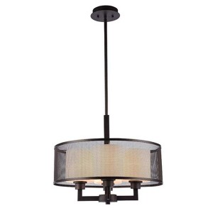 Chloe Lighting Audrey Transitional 4 Light Rubbed Bronze Ceiling Pendant 19" Wide - 1 of 1