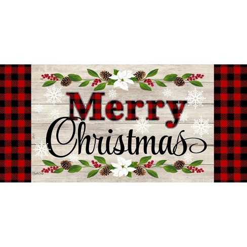 Evergreen Christmas Sentiments Sassafras Indoor Outdoor Switch Doormat ...