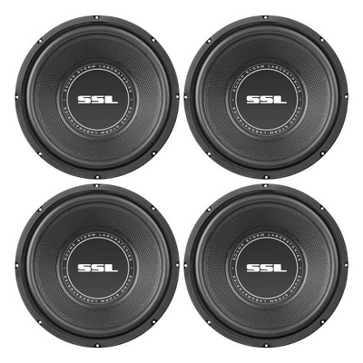 SoundStorm SSL 10" 600 Watt Car Subwoofer Power Sub Audio Woofer Stereo (4 Pack)