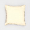 Chery Life Stonewashed Cotton Velvet Throw Pillow with Decorative Handstiched Edges-19X19" - 4 of 4