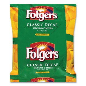 Folgers Coffee Filter Packs, Decaffeinated Classic Roast, 9/10oz, 10/Pack, 4 Packs/Carton - 1 of 4