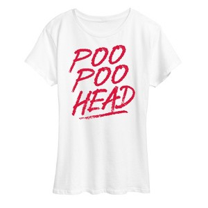 Women's - Instant Message - Poo Poo Head Short Sleeve Graphic T-Shirt - 1 of 4