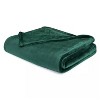 VCNY 50"x70" Oversized Adrianna High Pile Plush Throw Blanket Green: Luxury Hypoallergenic, Machine Washable - 4 of 4