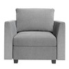 WhizMax  Modular Sectional Sleeper Sofa Couch with Storage Seat, Reversible Modular Sofa Couch with Storage Ottoman, Linen Fabric (Light Grey) - 4 of 4