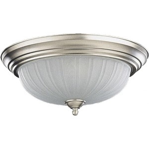 Quorum Lighting 3 - Light Flush Mount in  Satin Nickel - 1 of 1