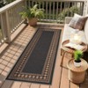 Washable Geometric Bordered Living Room Rugs, Soft Non Slip Bedroom Dining Room Carpet, Low Pile Floor Cover for Home Office - 3 of 4