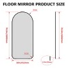 LOVMOR Modern Full Length Mirror, Full Body Mirror, Free Standing or Leaning or Wall-Mounted Mirror for Living Room, Bedroom - 3 of 4