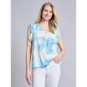 Jones New York Flutter Sleeve V-Neck Blouse - 1 of 3
