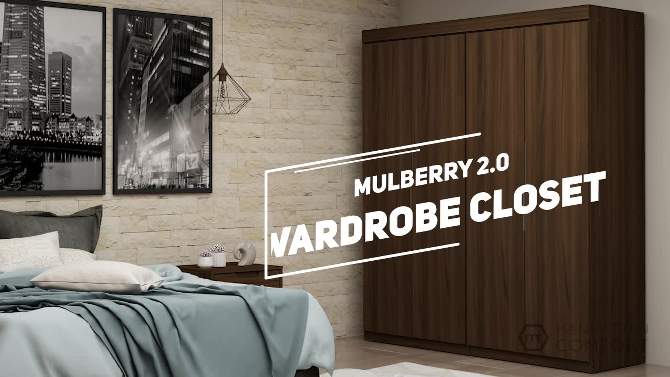 Set of 2 Mulberry 2.0 Wardrobe Closet - Manhattan Comfort, 2 of 12, play video
