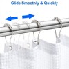 OUTSUPPLY 12 Pack Smooth Glide Shower Rod Hooks, Universal Fit, Rustproof Stainless Steel with Anti - Slip Design for Bathroom, Closet & Windows - 2 of 4