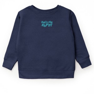 The Juniper Shop Embroidered Choose Happy Smiley Face Youth Sweatshirt - 1 of 2