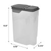 Racxily Clear Plastics Cereal Dispenser with Lid, 32-Cups, 9.75" x 5.38" x 13.5" - 3 of 4