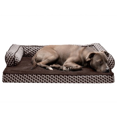 Furhaven Plush & Decor Comfy Couch Orthopedic Sofa-style Dog Bed ...