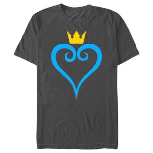 Men's Kingdom Hearts 1 Blue Heart T-Shirt - 1 of 4