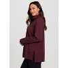 RBX Active Women's Lightweight Mock Cowl Neck Quilted Pullover Tunic with Thumbholes - 4 of 4