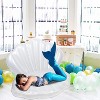 Jasonwell Inflatable Seashell Pool Float, Giant Clam Toy with Pearl Ball for Kids' Birthday, Summer Mermaid Beach Party (White) - 4 of 4