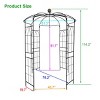 Lorna 81.3''x114.2''Arch MetalGarden Trelli, Birdcage Shape Pergola Pavilion for Wedding Ceremony, Outdoor Furniture Near Me - The Pop Home - 4 of 4
