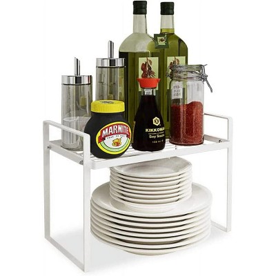LunaLulinlk Iron Layered Kitchen Cupboard Organiser Shelf, Cabinet Countertop Storage Rack, Home Storage Holder Shelf for Kitchen Pantry