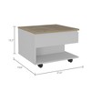 CAVINAS Coffee Tables for Living Room 15.3" H Rectangle Modern Lift Top Coffee Table with Casters and 1 Open Shelf - 4 of 4