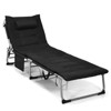 Tangkula 4-Level Oversize Folding Chaise Lounge Adjustable Outdoor Beach with Removable Cushion - 2 of 4
