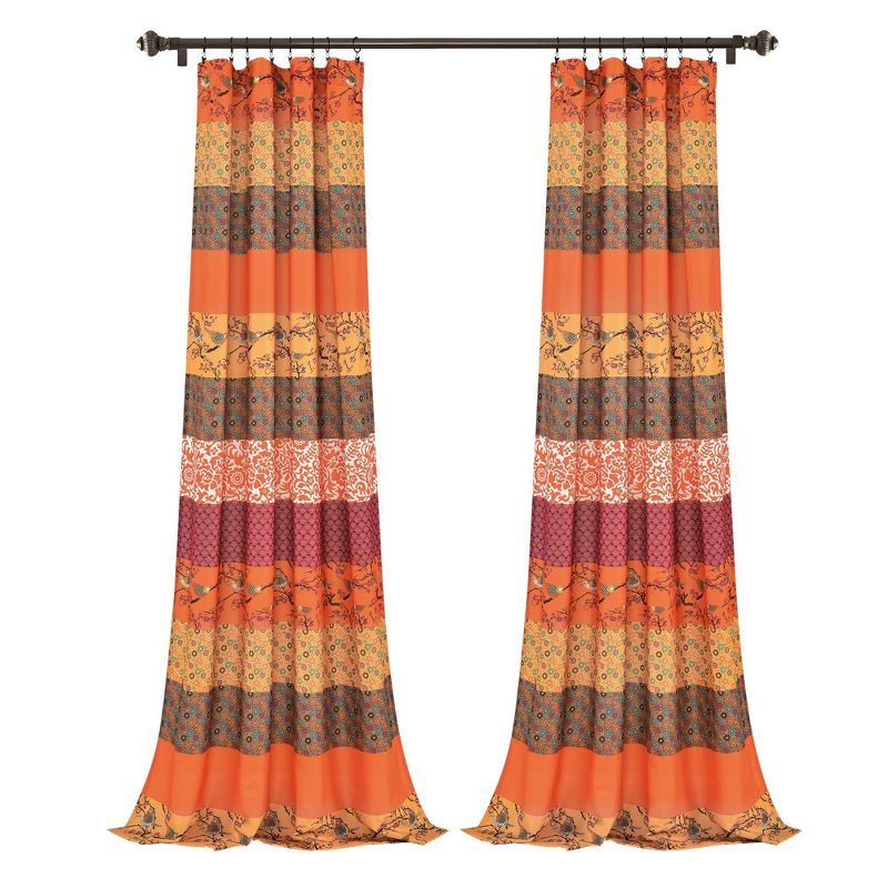 2pk 52&#34;x84&#34; Light Filtering Royal Empire Curtain Panels Orange - Lush D&#233;cor, 1 of 9